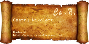 Cserny Nikolett névjegykártya