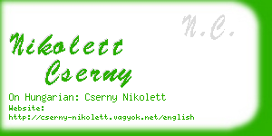 nikolett cserny business card